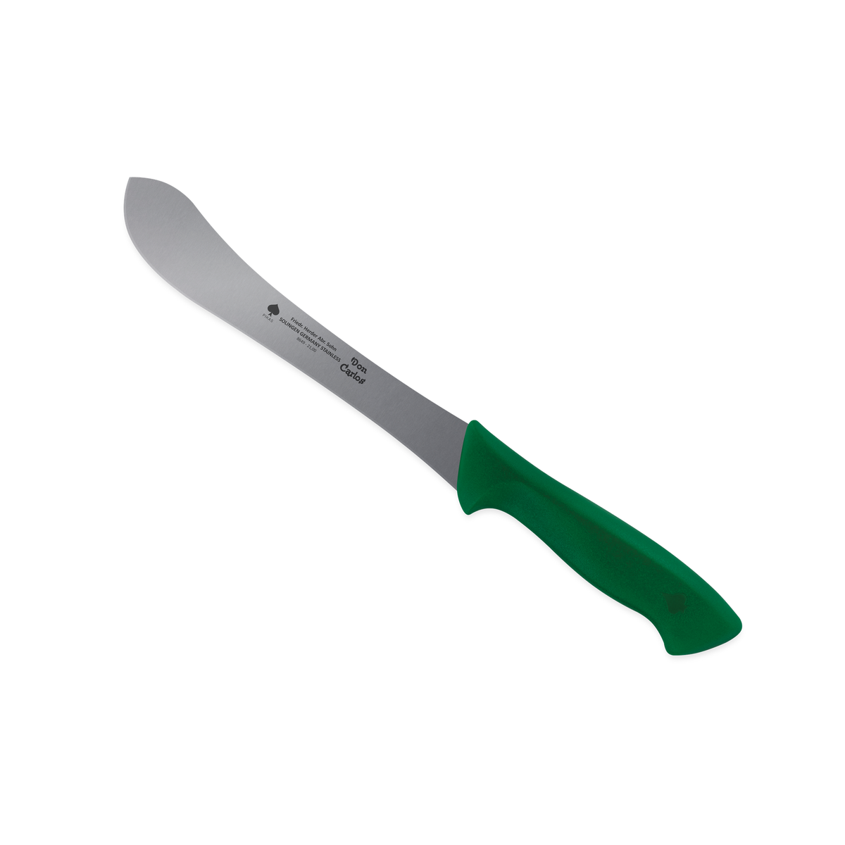 Filetiermesser Don Carlos von F. HERDER mit 21 cm Klinge und grünem Kunststoffgriff