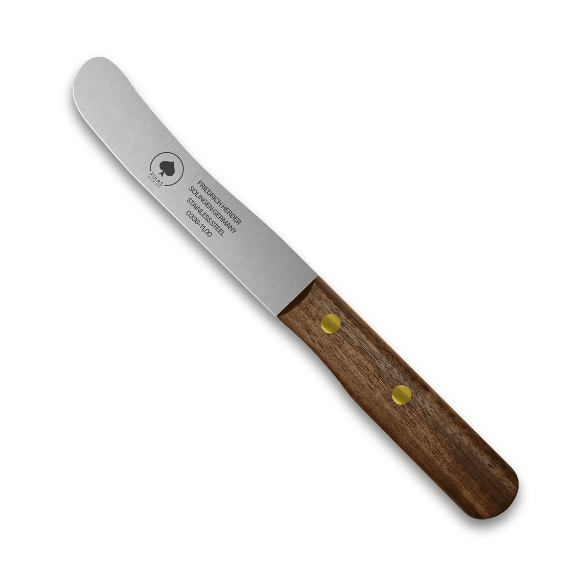 Walnuss Holzbrettchen Massivholz mit Buckelsmesser – Ansicht 2