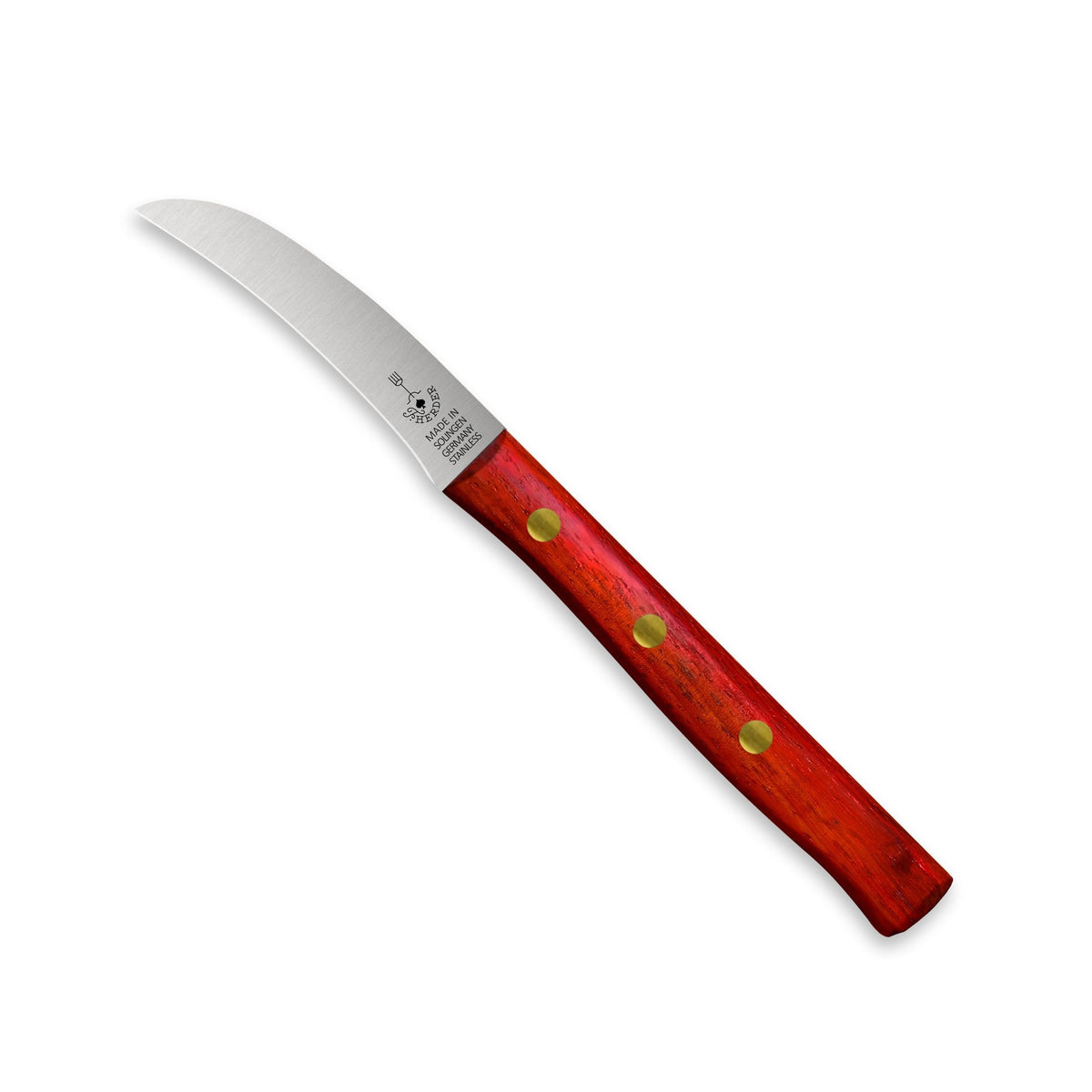 Zöppken Style Hohle Wate Rostfrei, Padoukgriff, Herder-Gravur, 7 cm Klinge