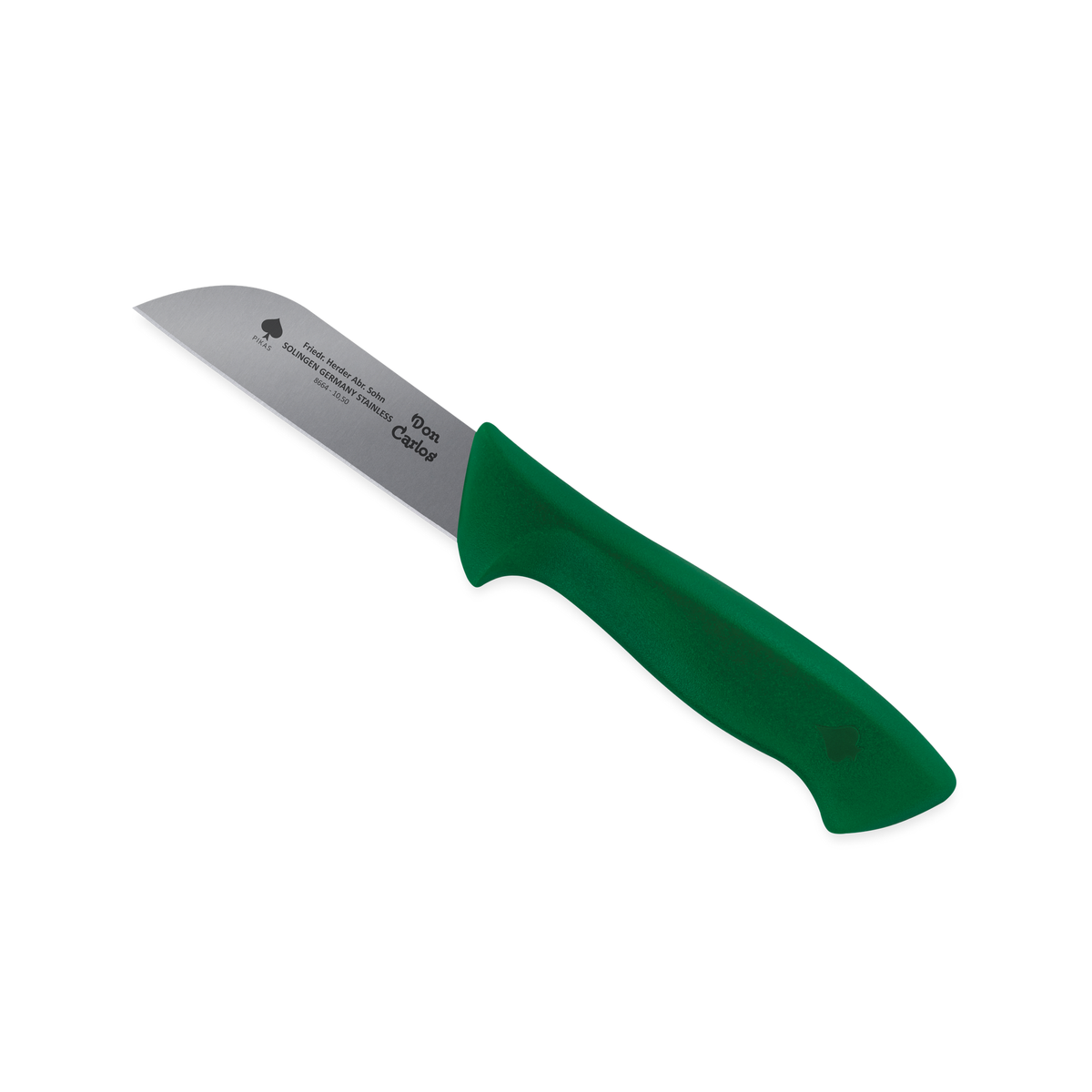 Gemüsemesser Don Carlos von F. HERDER mit 10,5 cm Klinge und grünem Kunststoffgriff