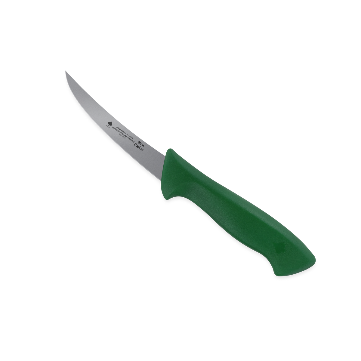 Ausbeinmesser Don Carlos von F. HERDER mit steifer 12 cm Klinge und grünem Kunststoffgriff