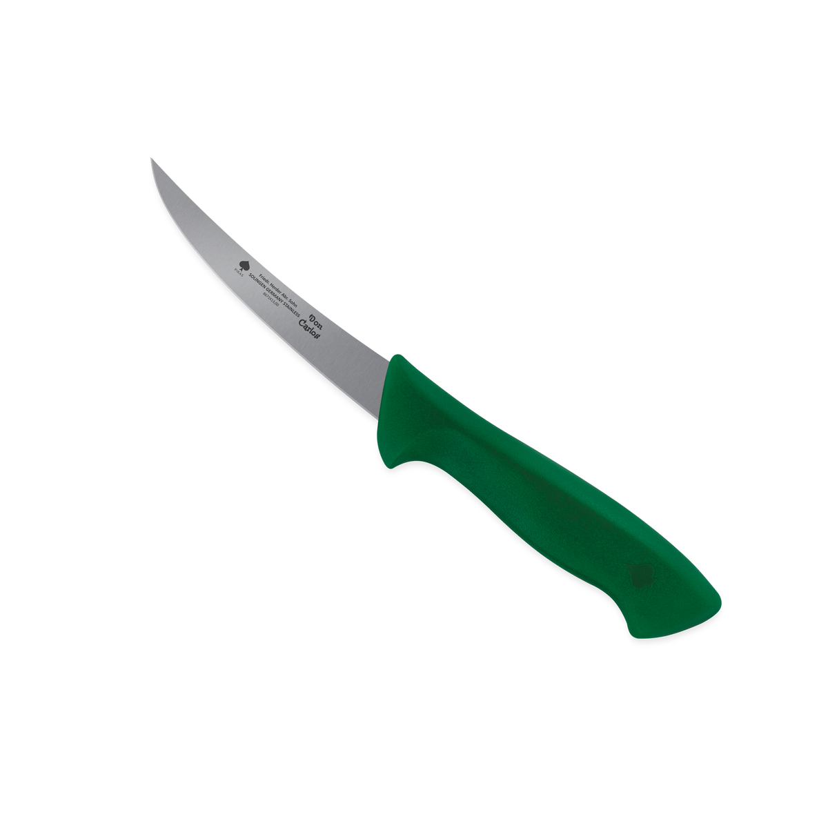 Ausbeinmesser Don Carlos von F. HERDER mit 13 cm Flex-Klinge und grünem Kunststoffgriff