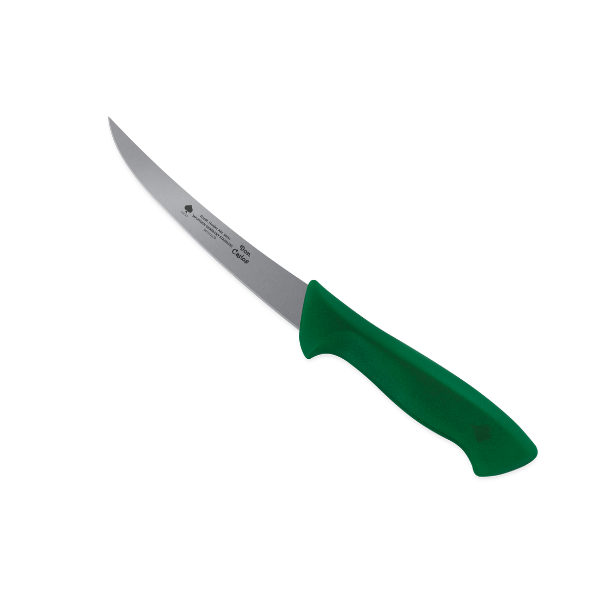 Ausbeinmesser Don Carlos von F. HERDER mit 15,5 cm Flex-Klinge und grünem Kunststoffgriff