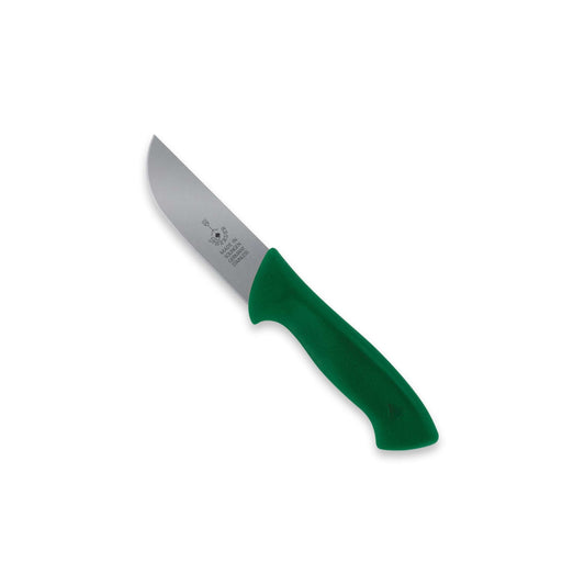 Fleischermesser / Schlachtmesser mit grünem Kunststoffgriff, 12 cm Klinge