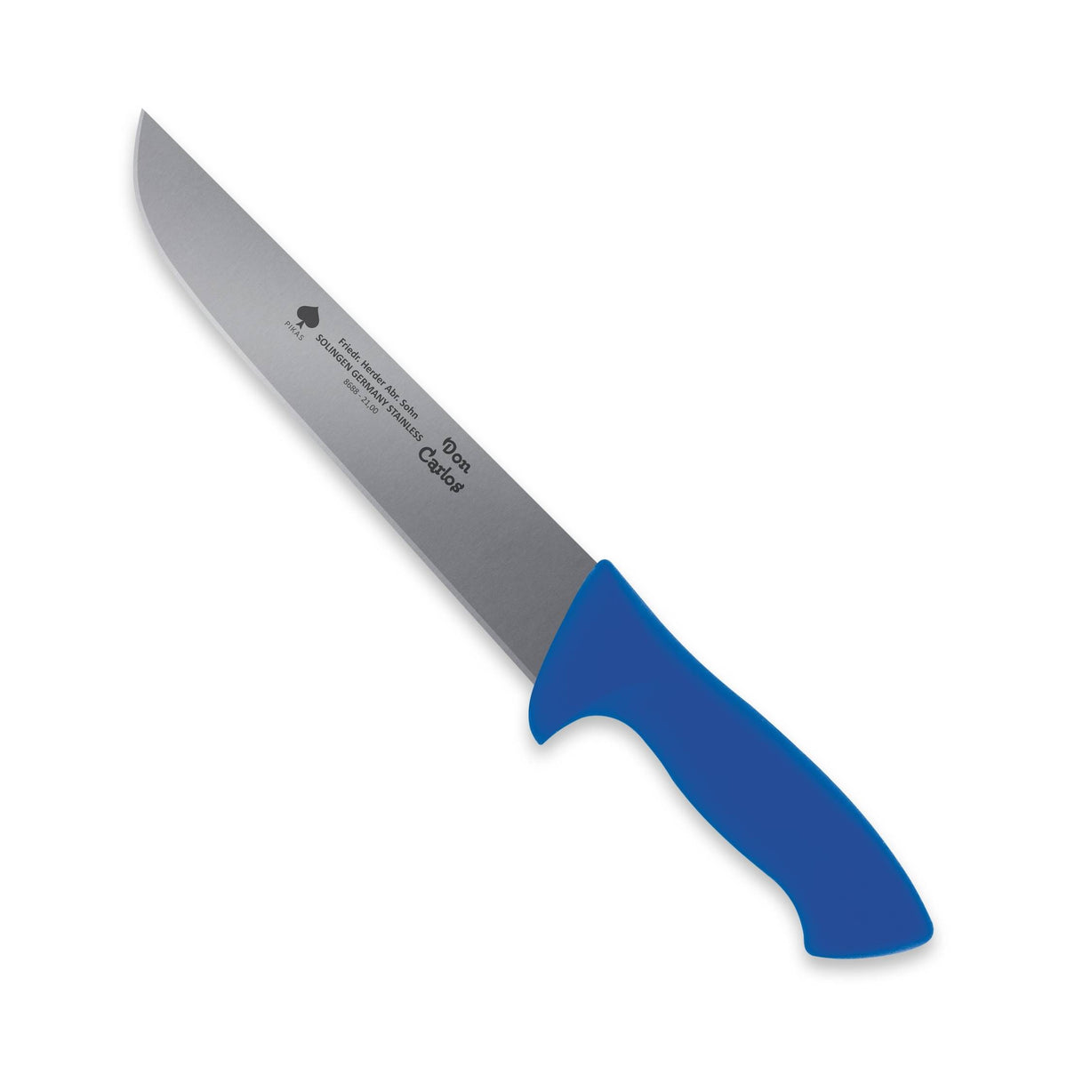 Fleischermesser / Schlachtmesser mit blauem Kunststoffgriff, 21 cm Klinge
