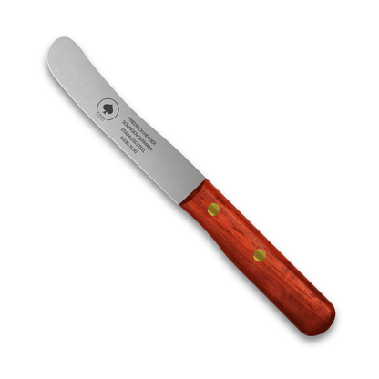 Frühstücksmesser Buckelsmesser aus Solingen mit Padouk Holzgriff – traditionelles Solingen Messer für Brot und Frühstück