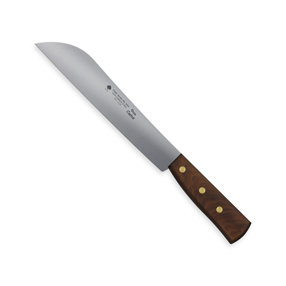 Erntemesser aus Carbonstahl mit Holzgriff, Gemüse, Gartenmesser aus Solingen für Gemüse- und Salaternte, Walnussgriff, 21 cm Klinge