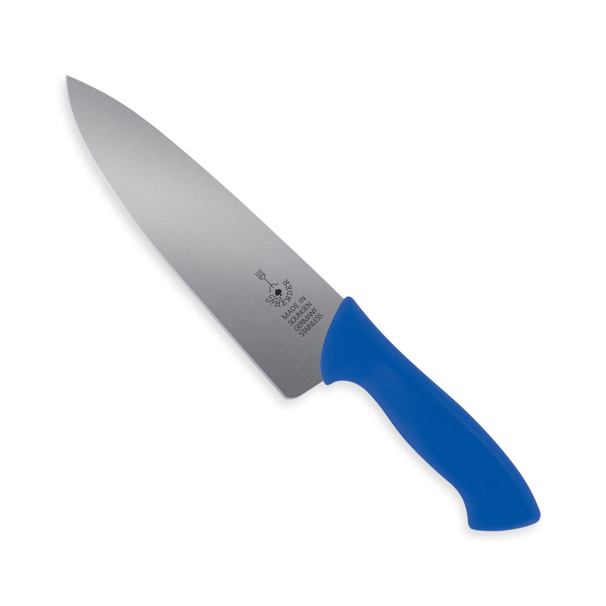 Arbeitsmesser mit Edelstahlklinge und blauem Griff als hochwertiges Küchenmesser für präzises Schneiden, 21 cm Klinge