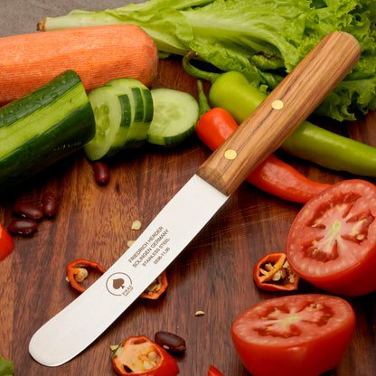 Buckelsmesser Brotmesser Solingen – Olivenholzgriff mit Glattschliff – Ansicht 1