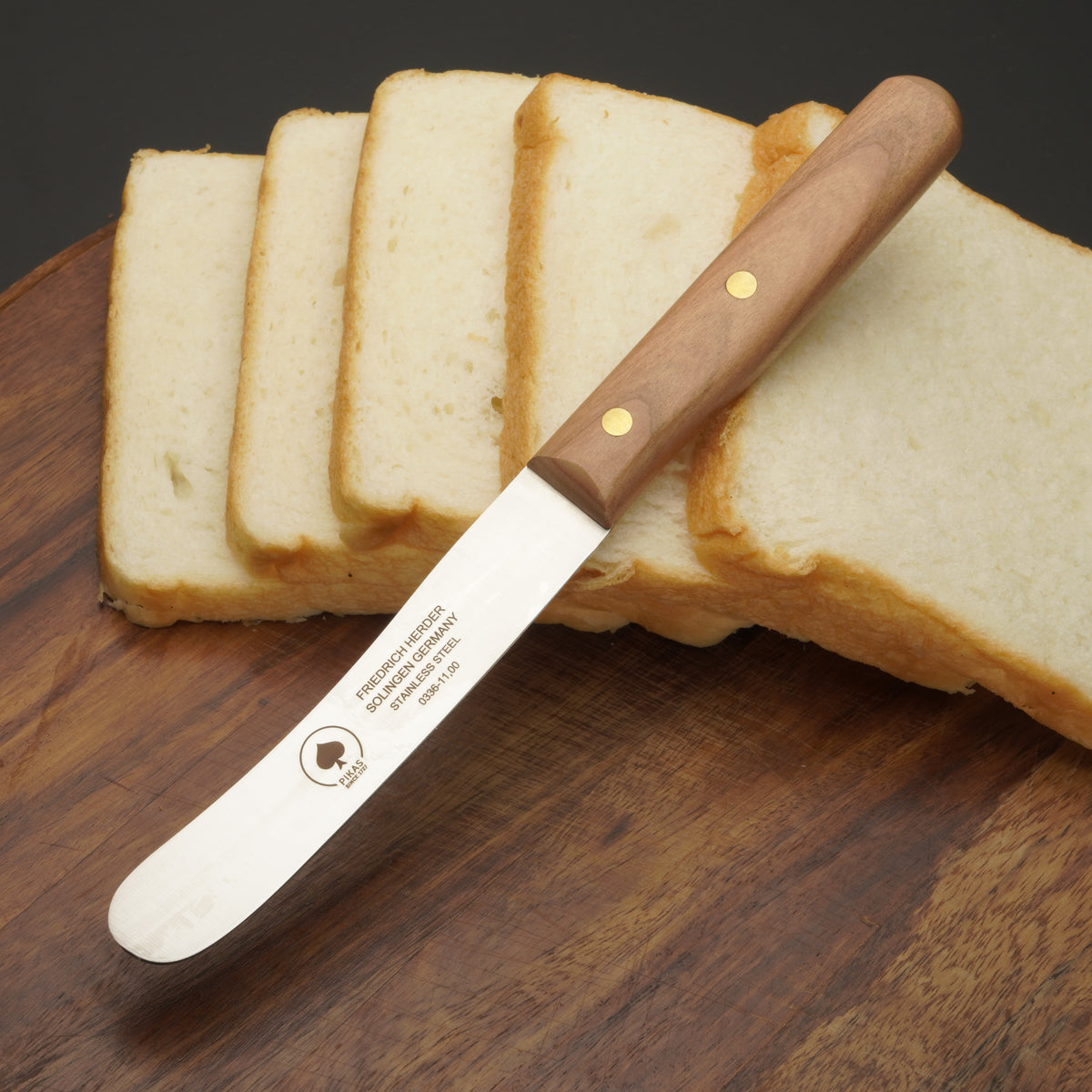 Buckelsmesser Brotmesser Solingen – Kirsche Holzgriff