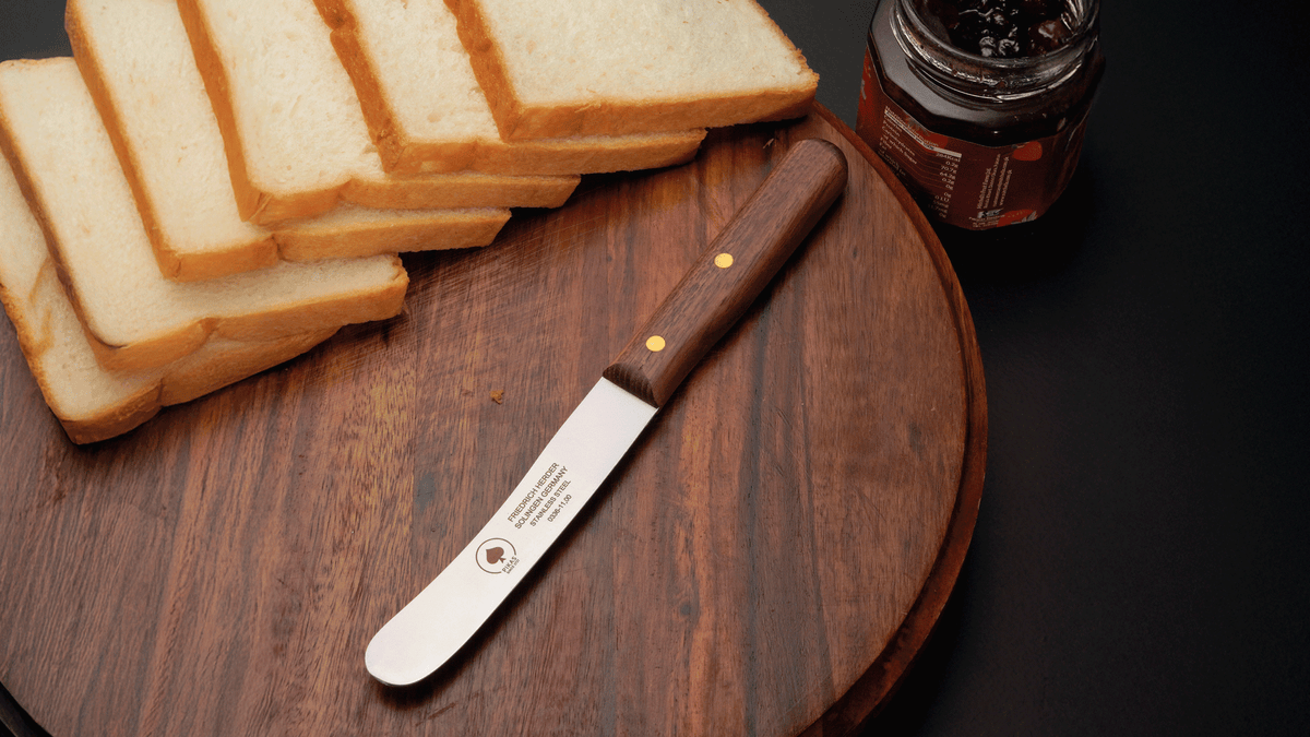 Buckelsmesser Solingen mit Walnussholzgriff – Brotzeitmesser