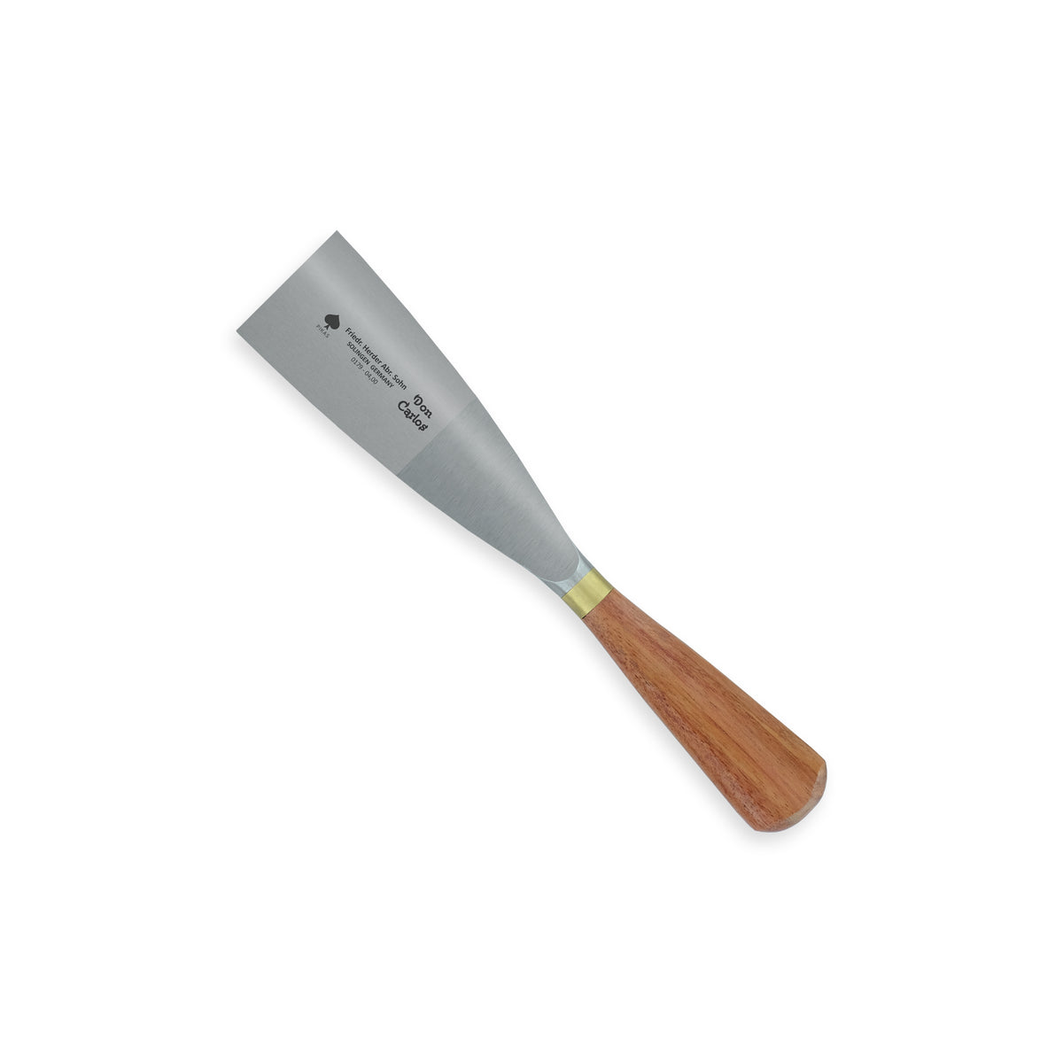 Spachtelmesser mit Holzgriff für Handwerk, Renovierung und Malerarbeiten, Padoukgriff, 4 cm Blattbreite